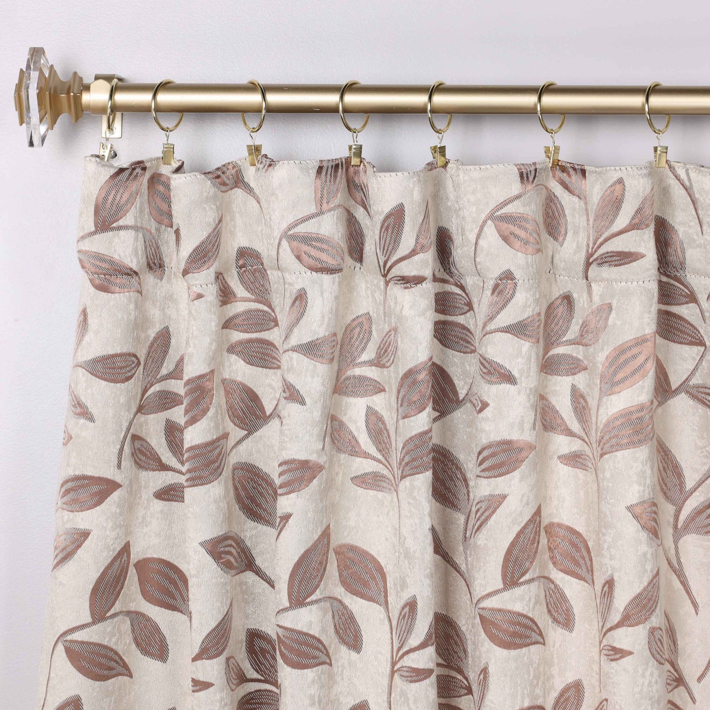 Leaves Room Darkening Back Tabs Blackout Curtain Panels. Set of 2
