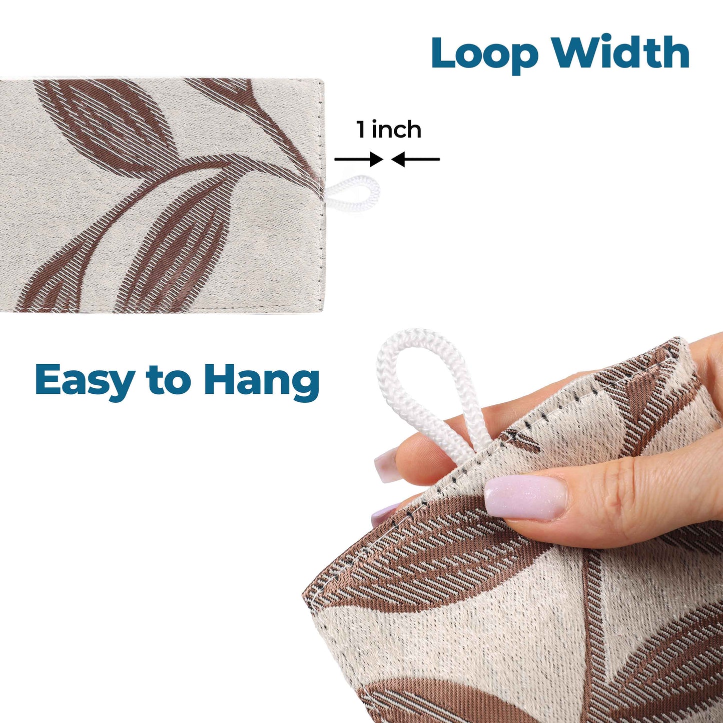 Leaves Room Darkening Washable Blackout Curtain Panels. Set of 2