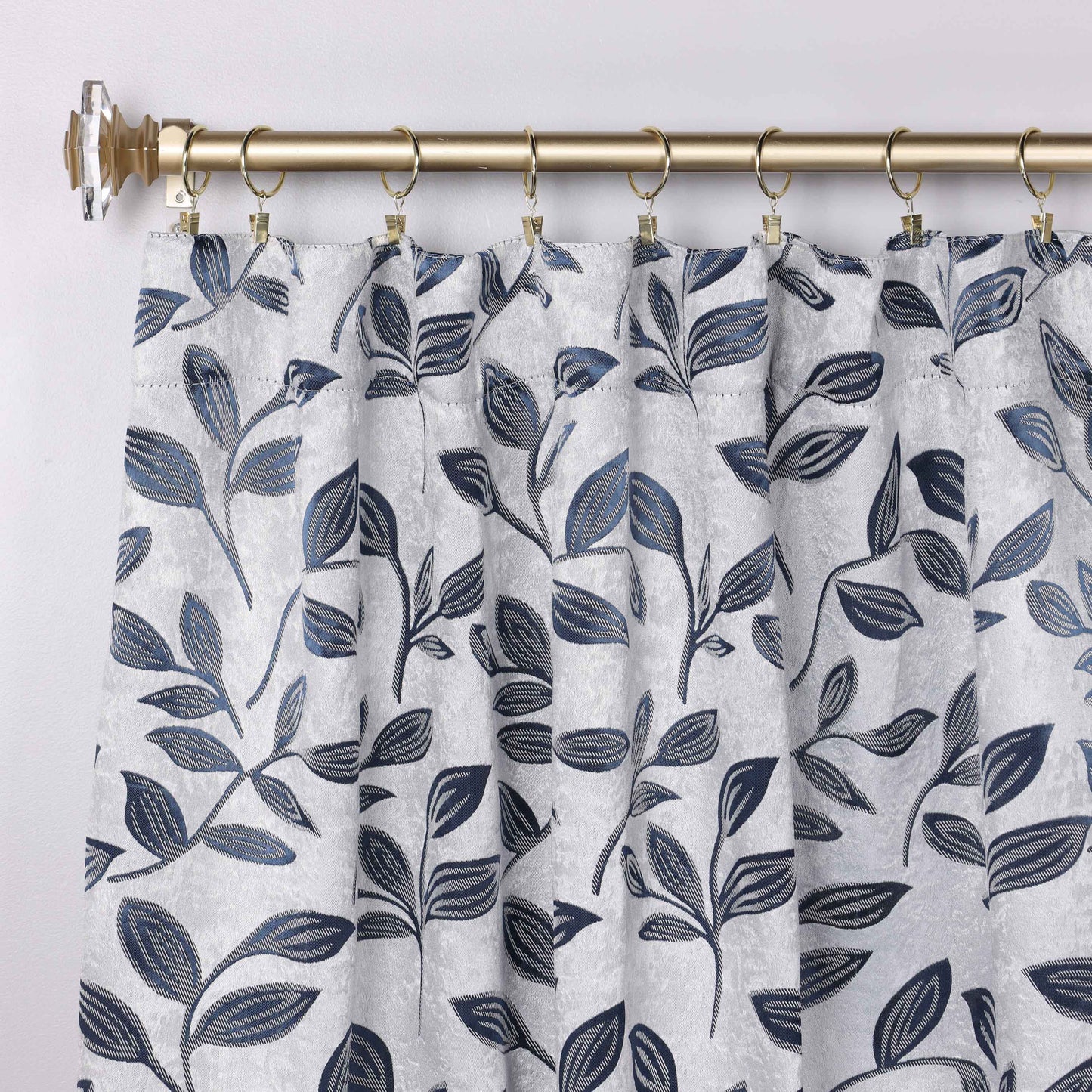 Leaves Room Darkening Back Tabs Blackout Curtain Panels. Set of 2