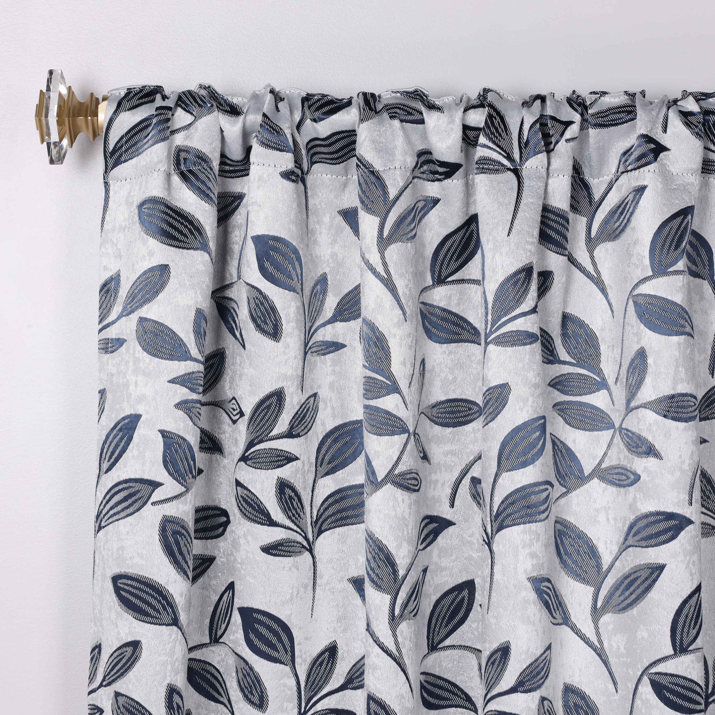 Leaves Room Darkening Back Tabs Blackout Curtain Panels. Set of 2