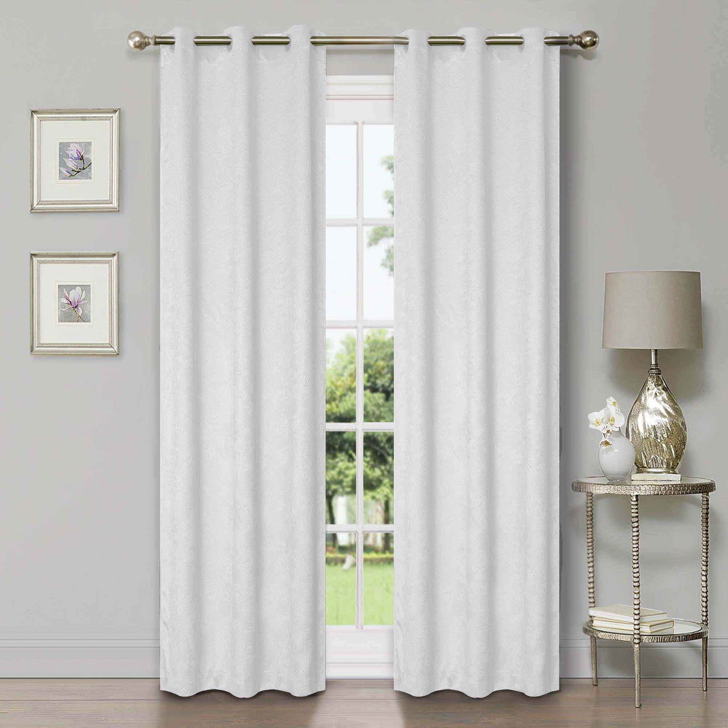 Waverly Geometric Washable Room Darkening Blackout Curtains. Set of 2