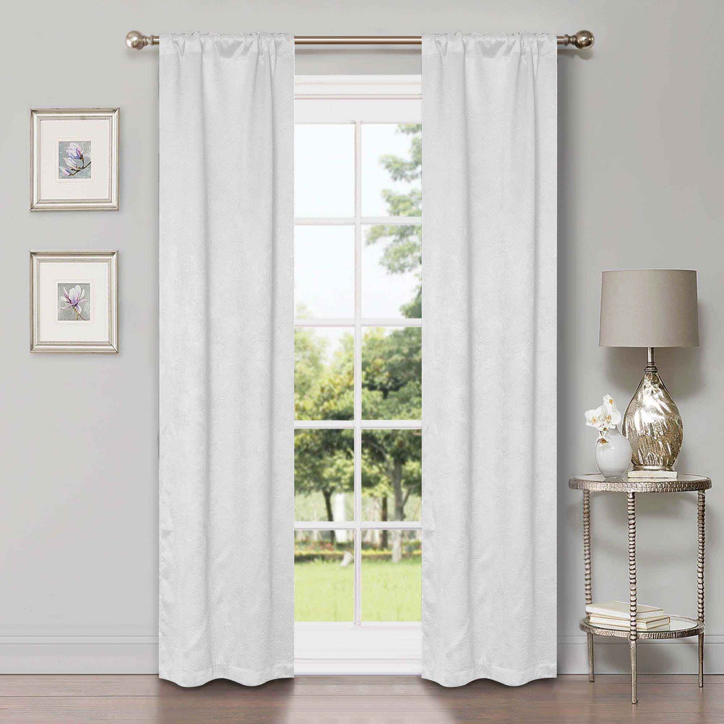 Waverly Geometric Washable Room Darkening Blackout Curtains. Set of 2