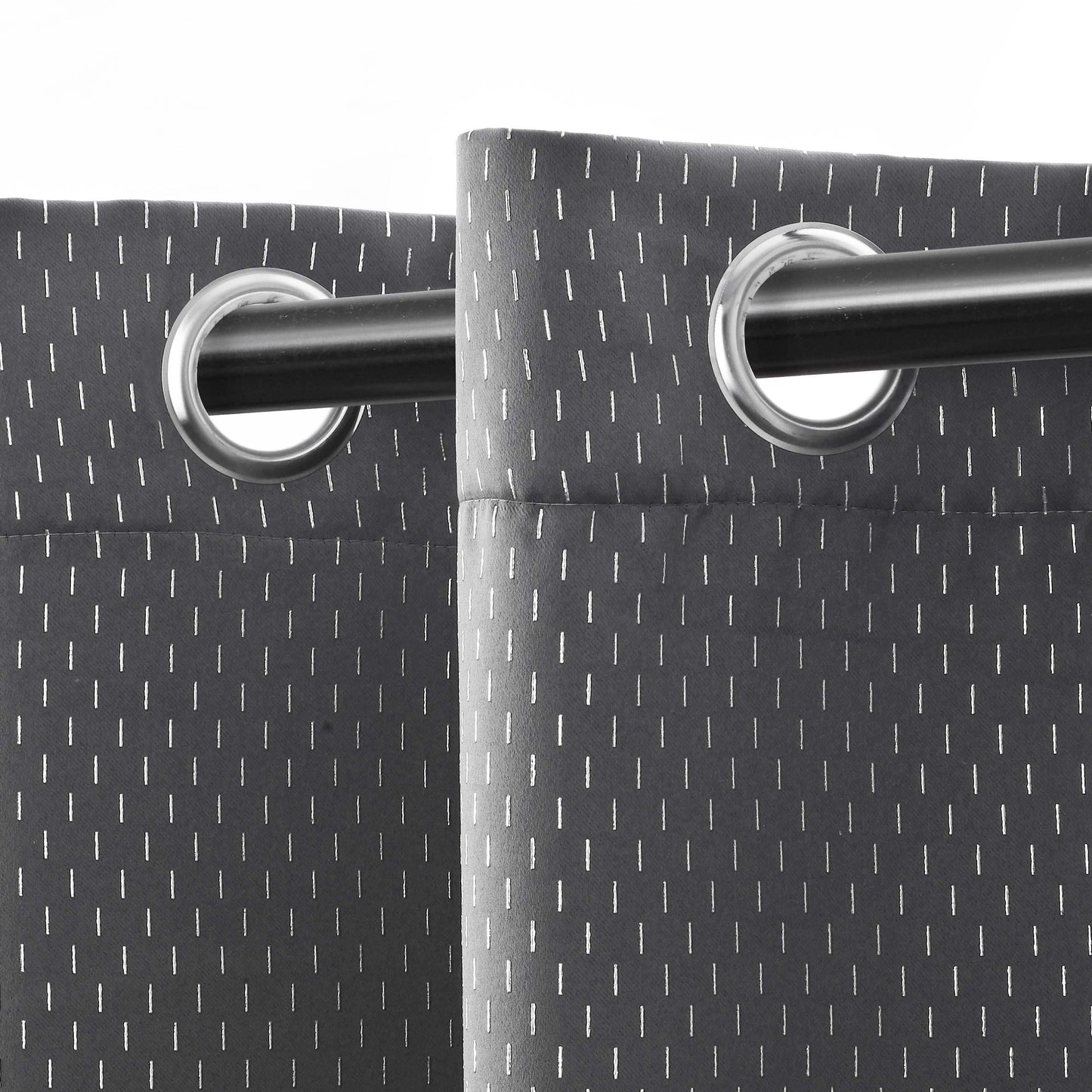 Modern Shimmer Washable Room Darkening Blackout Curtains. Set of 2