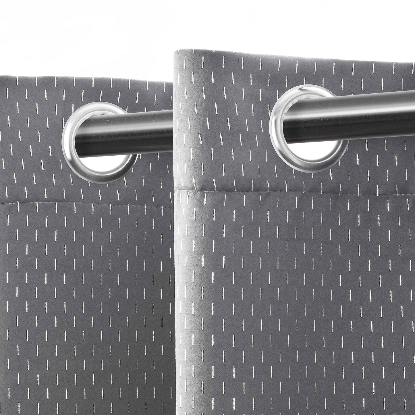 Modern Shimmer Washable Room Darkening Blackout Curtains. Set of 2