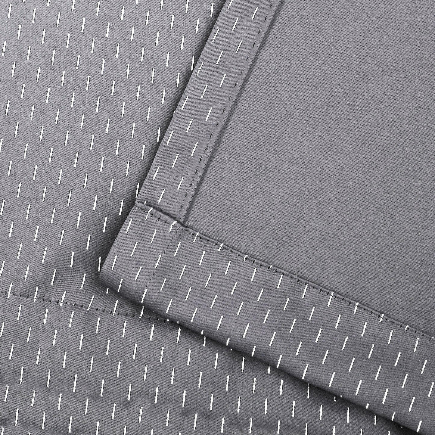 Modern Shimmer Washable Room Darkening Blackout Curtains. Set of 2