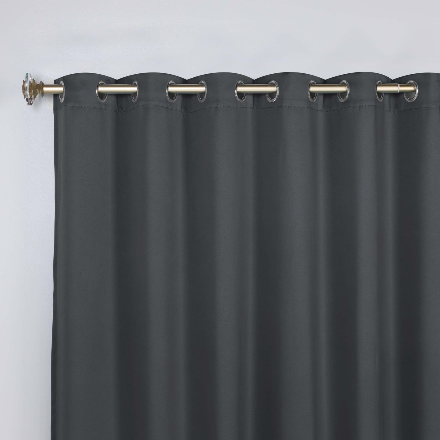Classic Modern Solid Room Darkening Blackout Curtain Panels. Set of 2