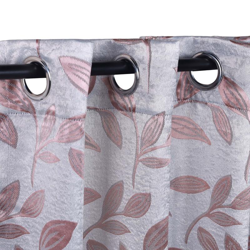 Leaves Machine Washable Room Darkening Blackout Curtains. Set of 2