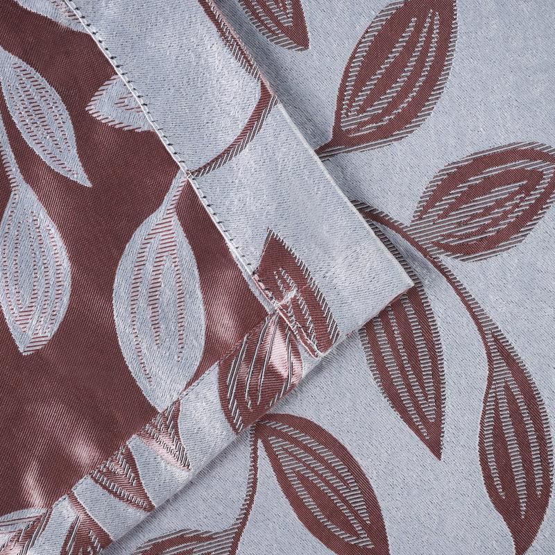 Leaves Machine Washable Room Darkening Blackout Curtains. Set of 2
