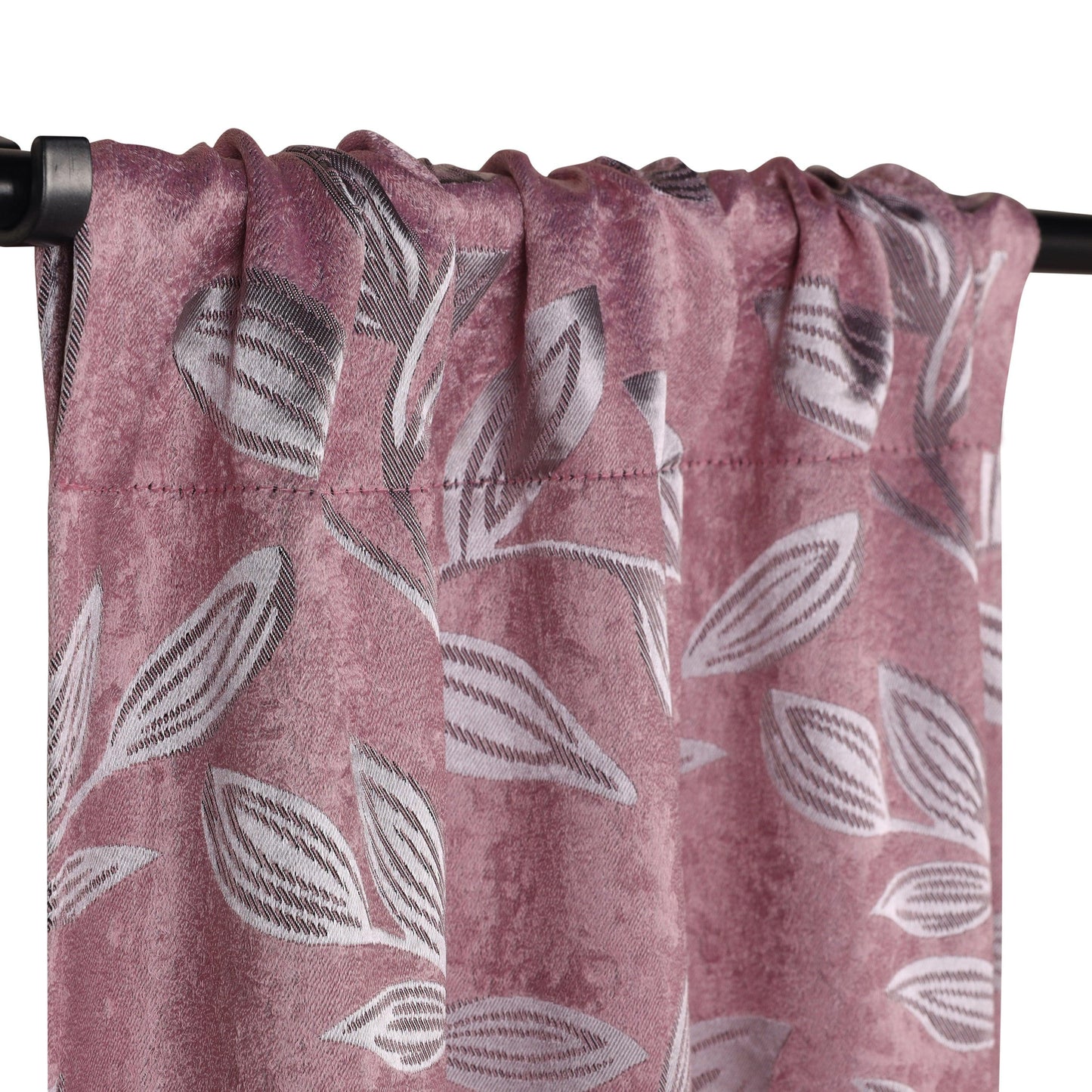 Leaves Machine Washable Room Darkening Blackout Curtains. Set of 2