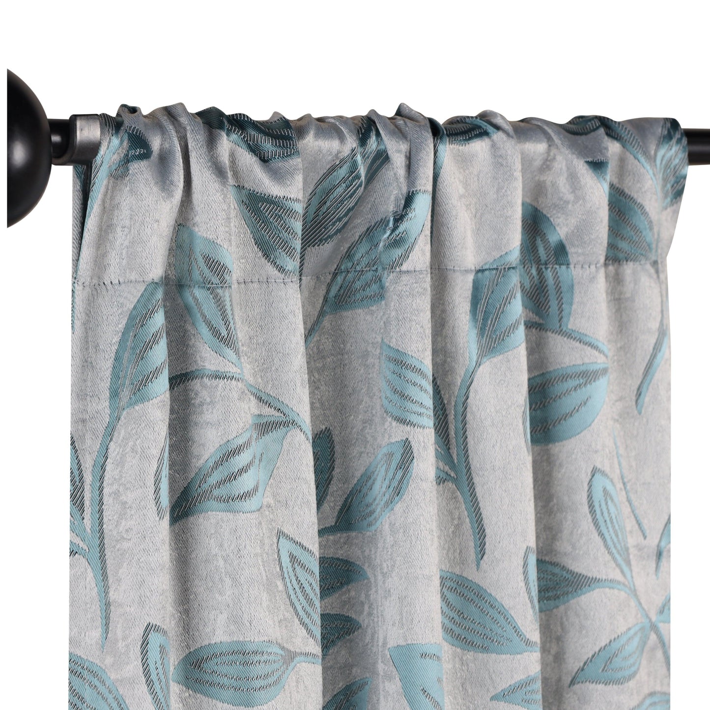 Leaves Machine Washable Room Darkening Blackout Curtains. Set of 2