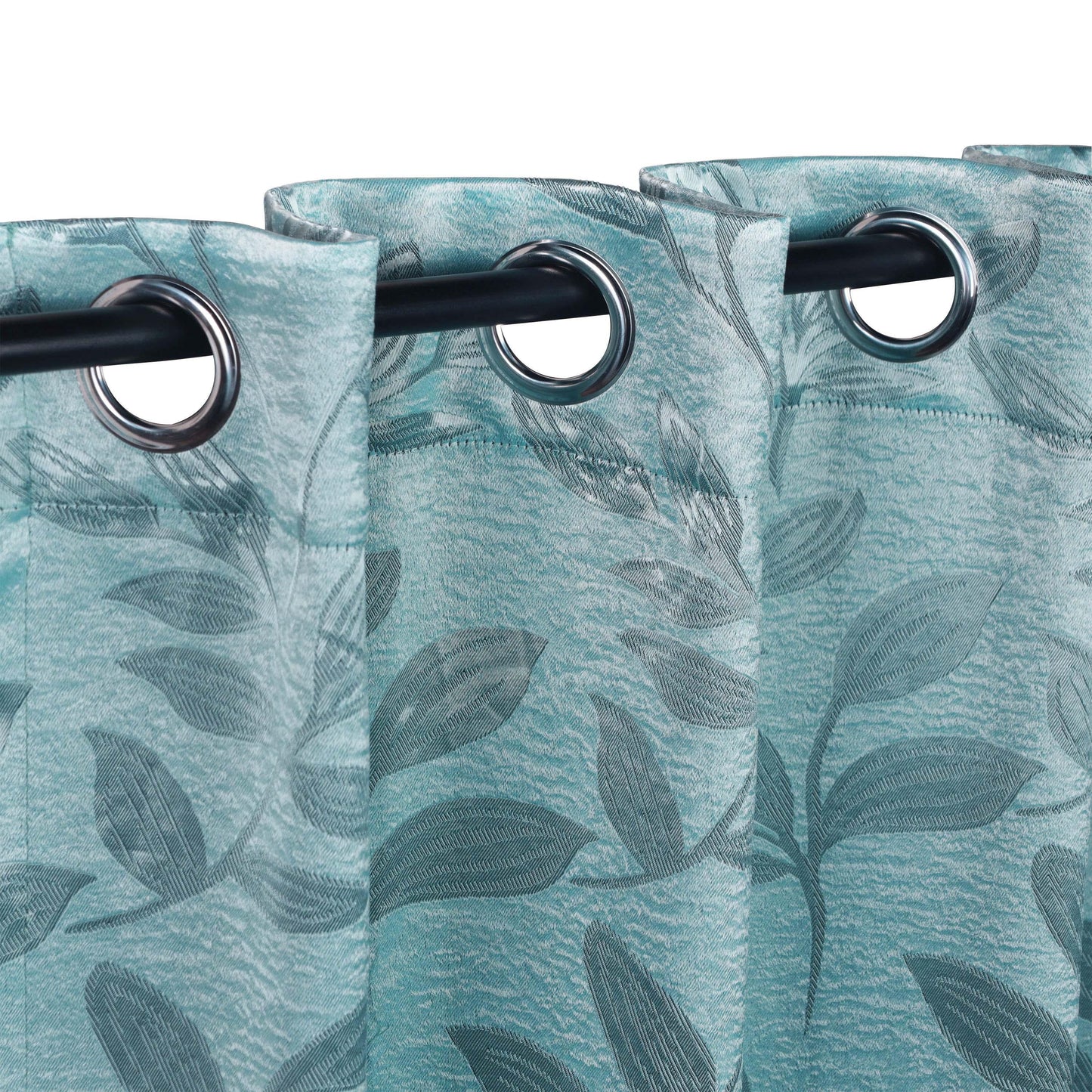 Leaves Machine Washable Room Darkening Blackout Curtains. Set of 2