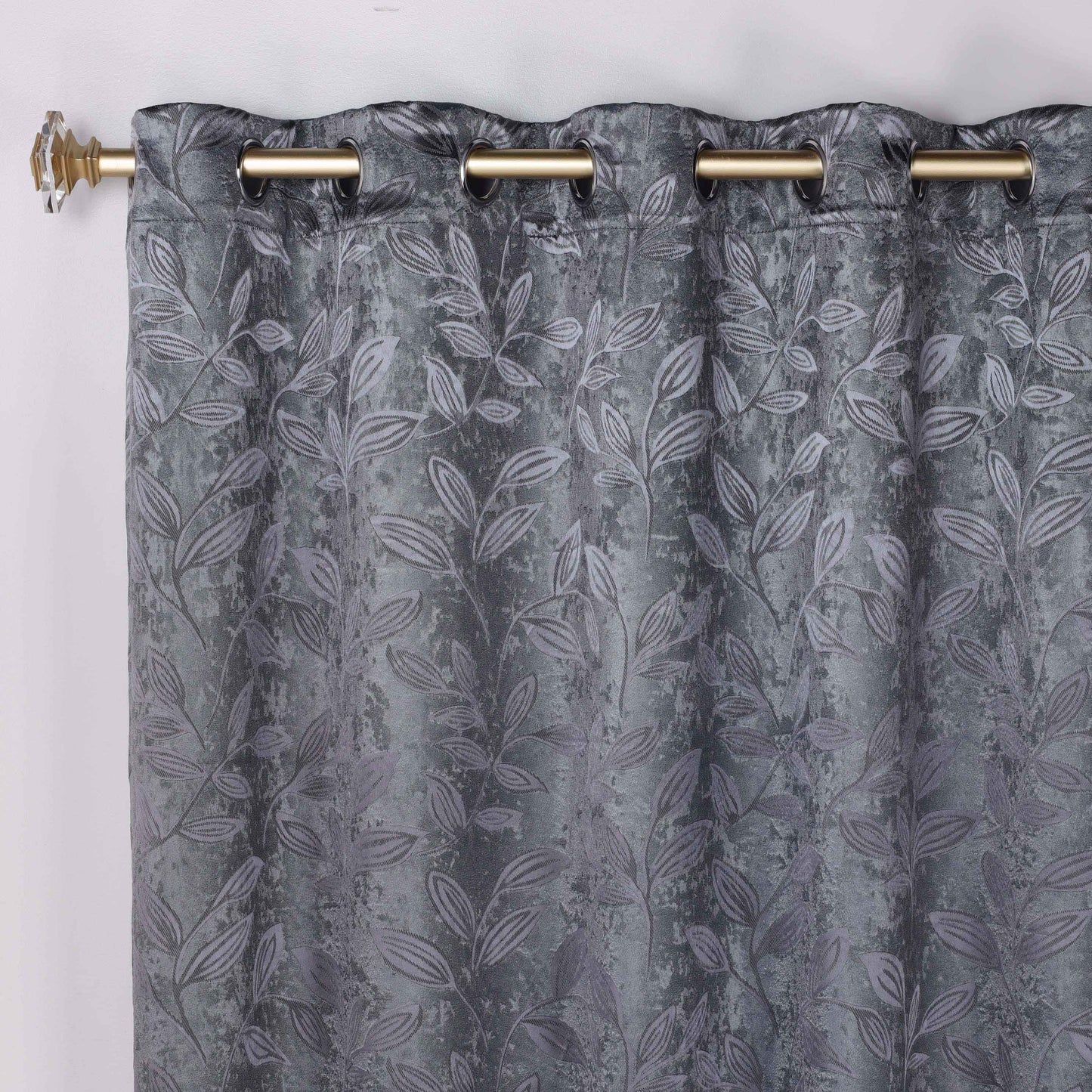 Leaves Room Darkening Grommet Blackout Curtain Panels. Set of 2