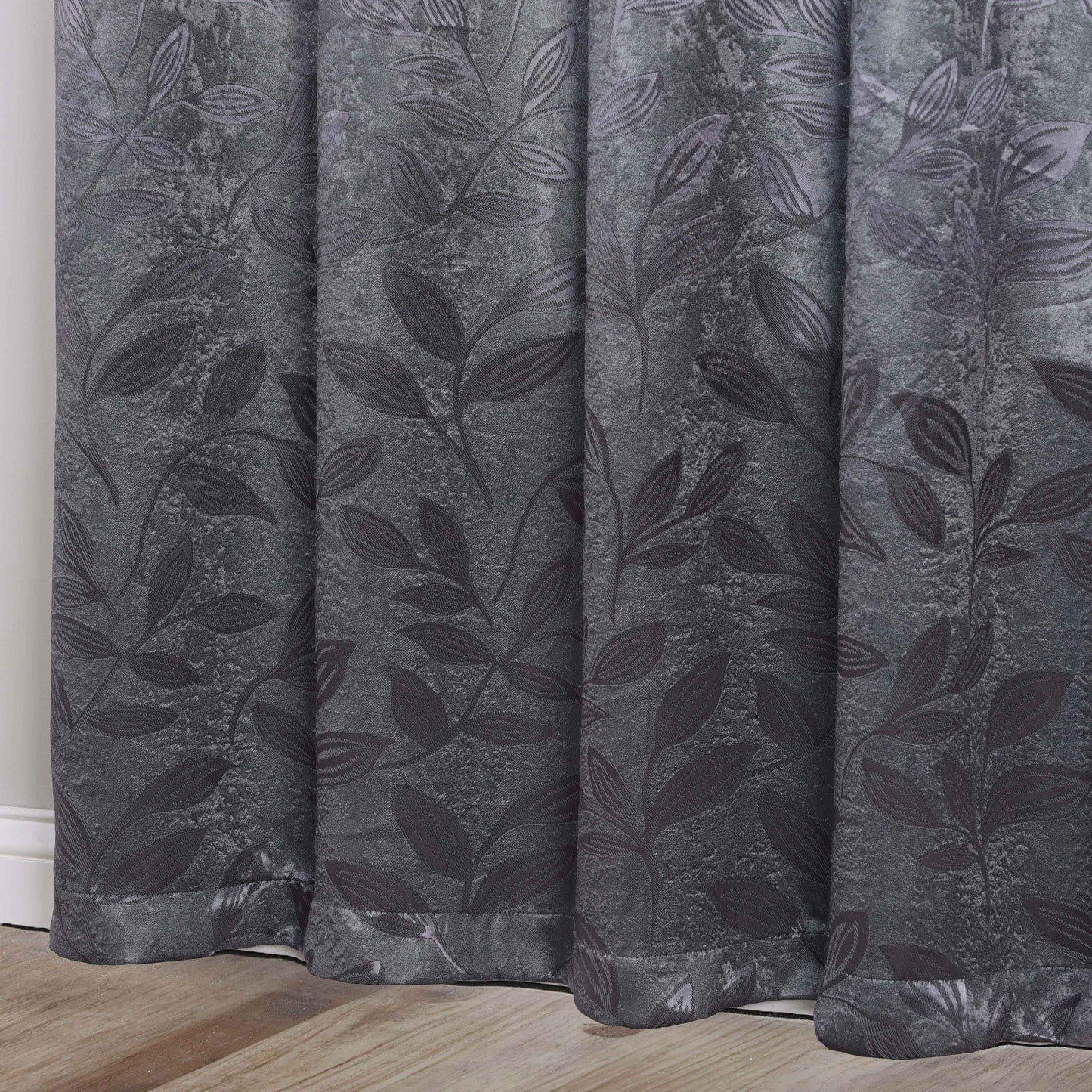 Leaves Room Darkening Grommet Blackout Curtain Panels. Set of 2