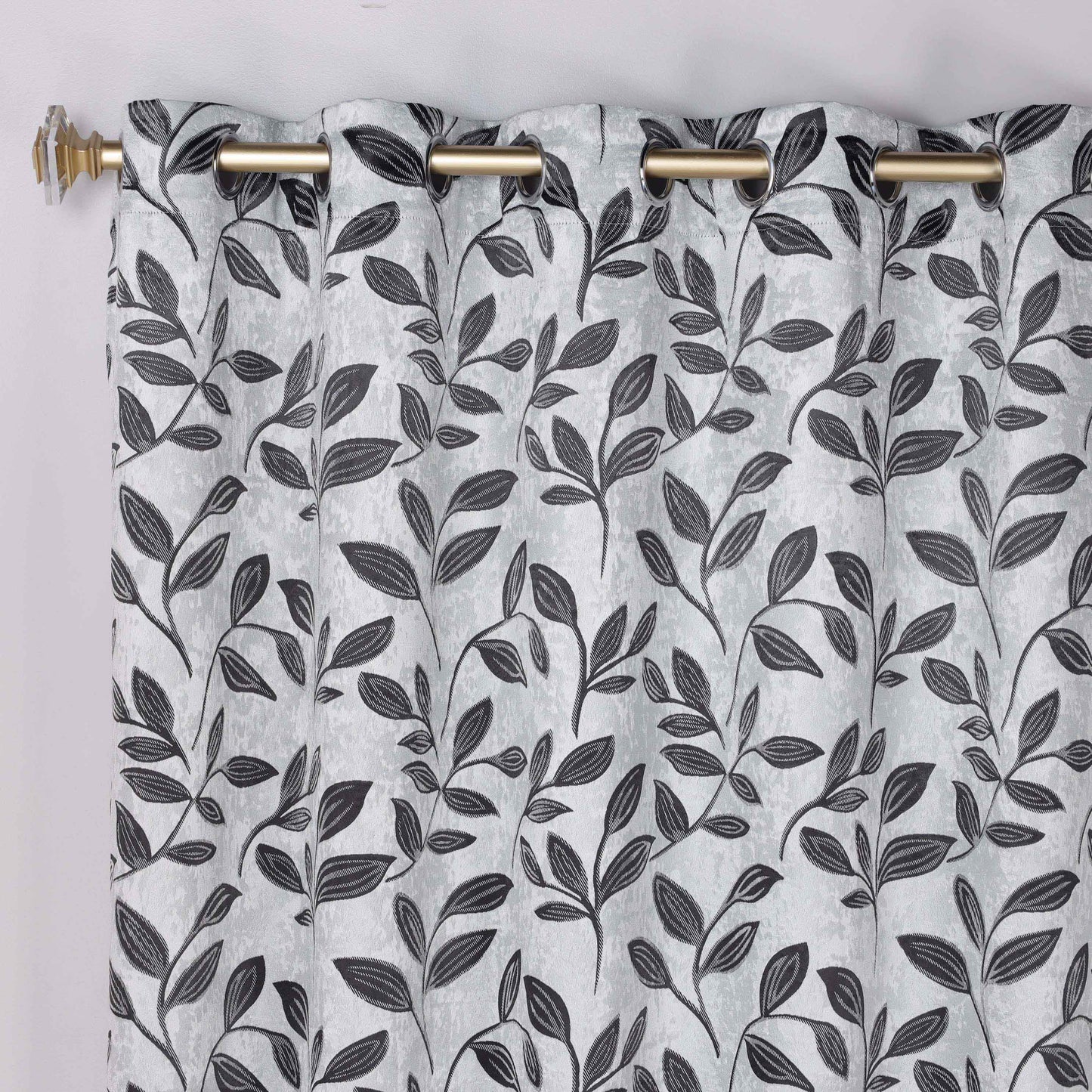Leaves Room Darkening Grommet Blackout Curtain Panels. Set of 2