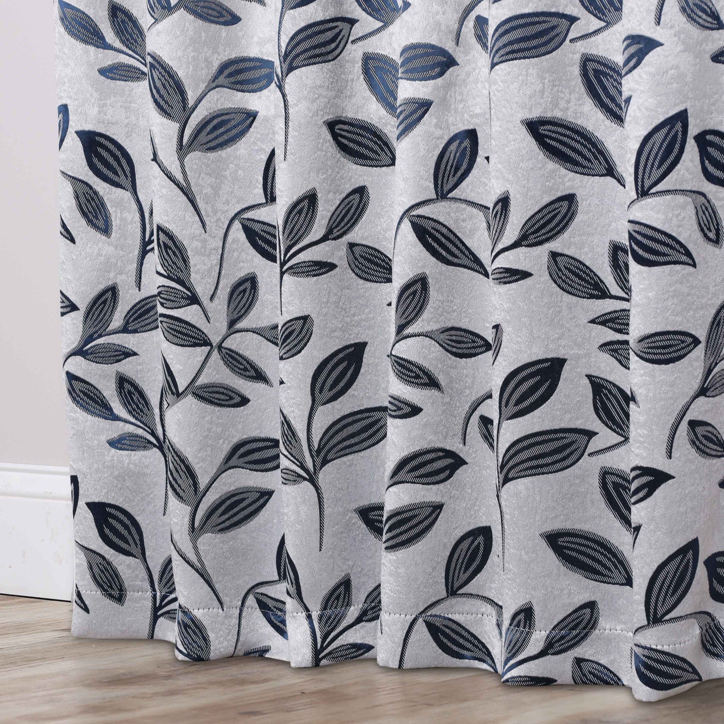 Leaves Room Darkening Washable Blackout Curtain Panels. Set of 2