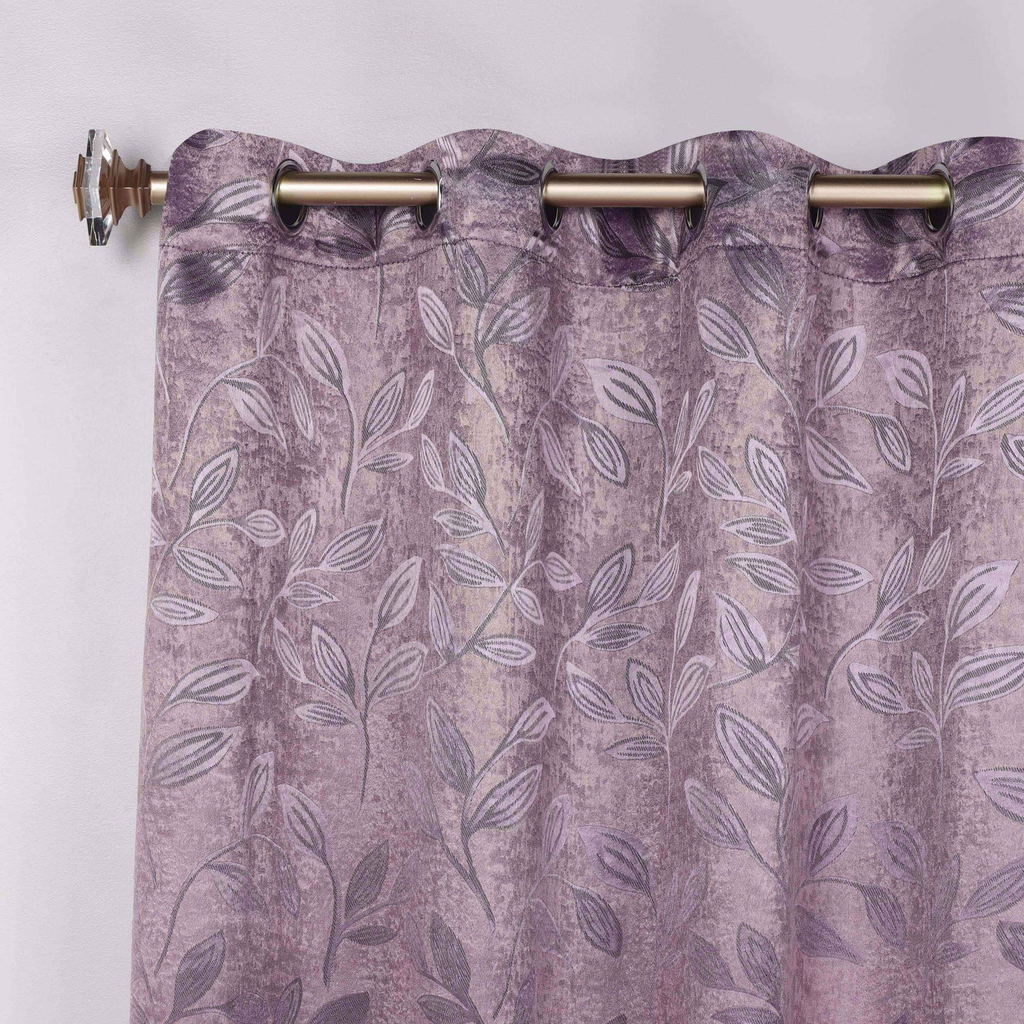 Leaves Room Darkening Washable Blackout Curtain Panels. Set of 2