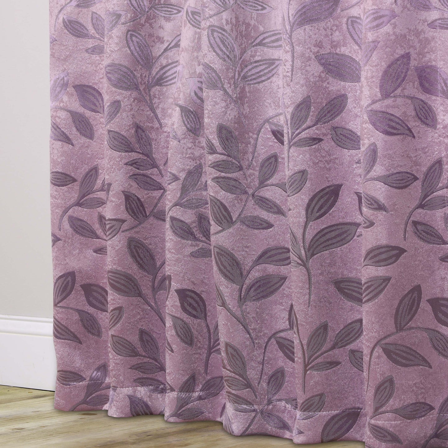 Leaves Room Darkening Washable Blackout Curtain Panels. Set of 2