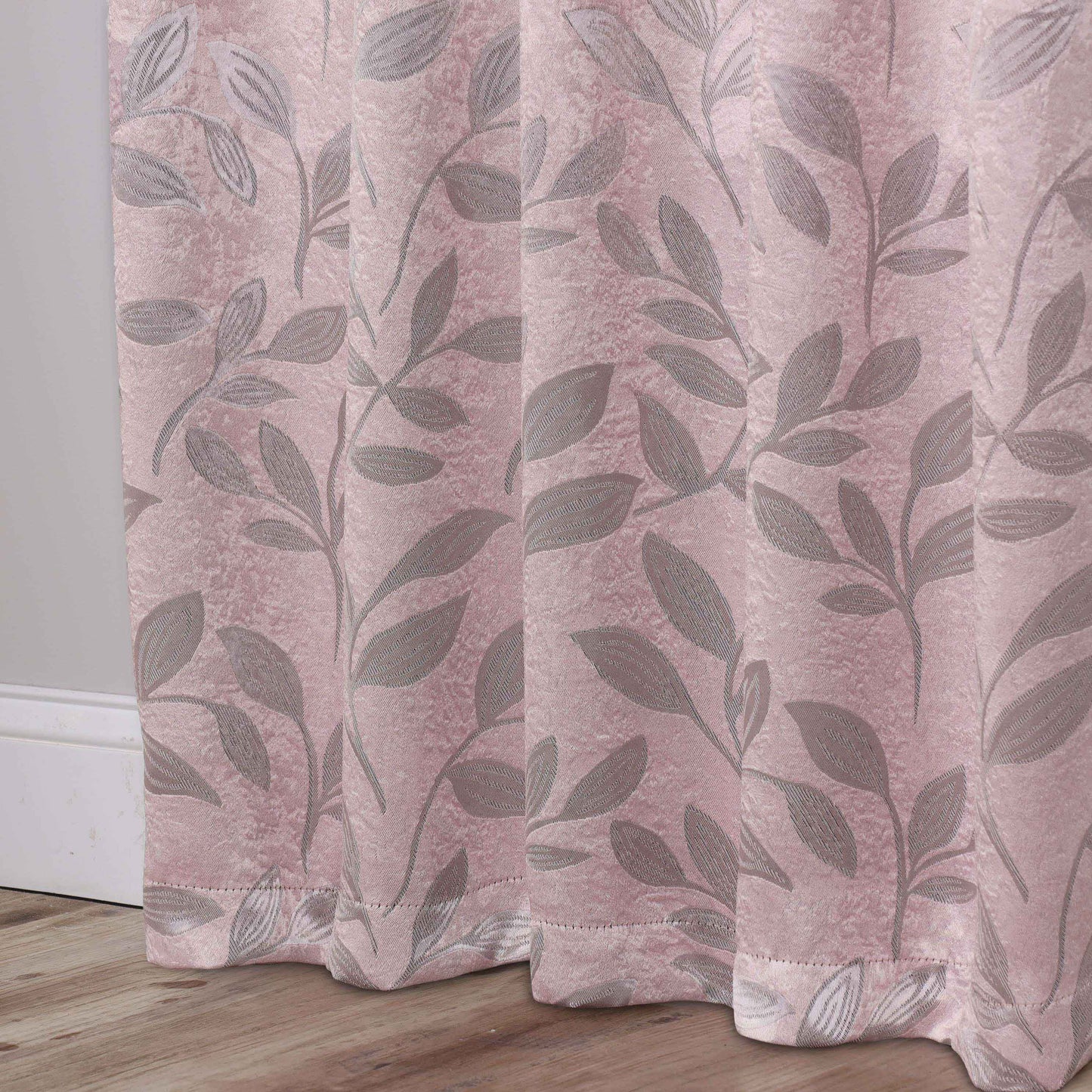 Leaves Room Darkening Washable Blackout Curtain Panels. Set of 2