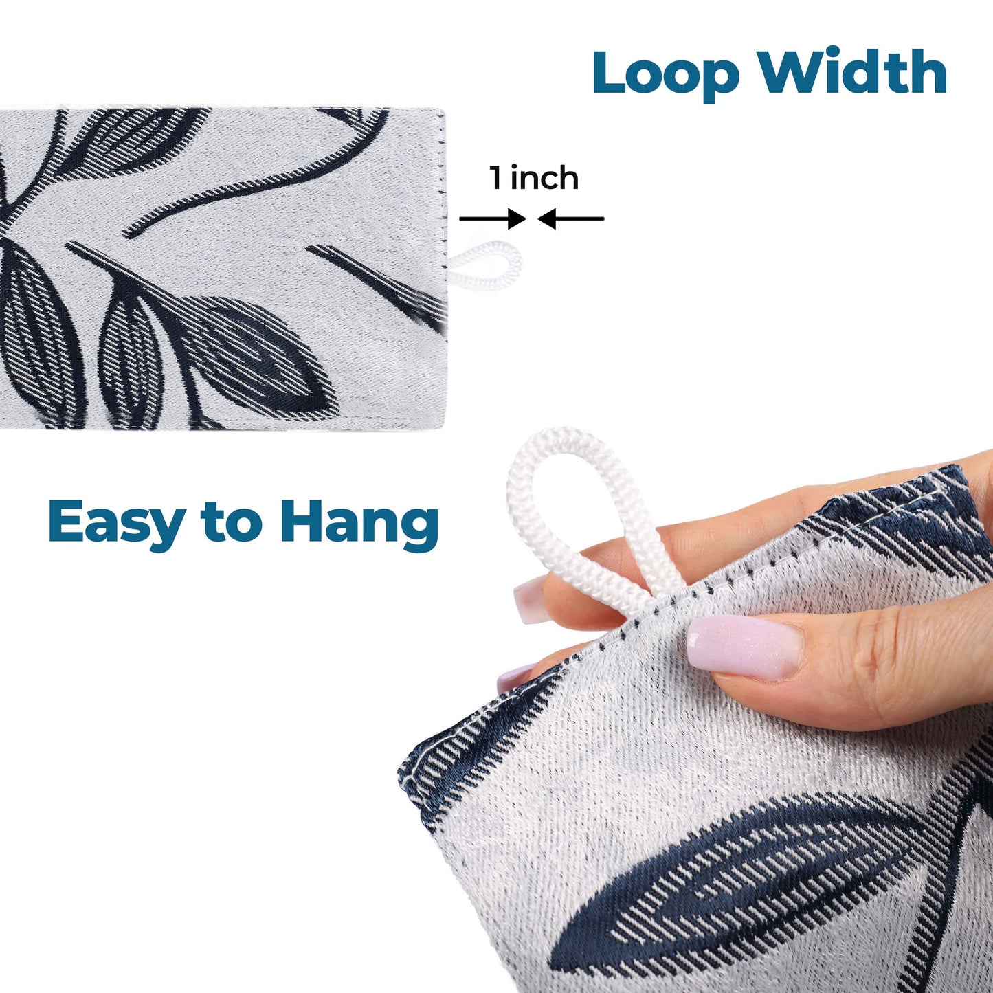 Leaves Room Darkening Washable Blackout Curtain Panels. Set of 2