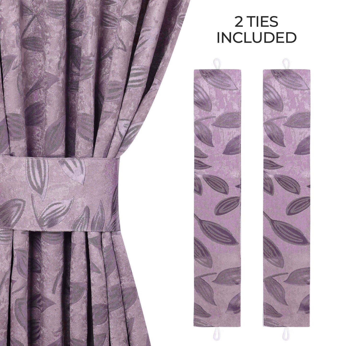 Leaves Room Darkening Washable Blackout Curtain Panels. Set of 2