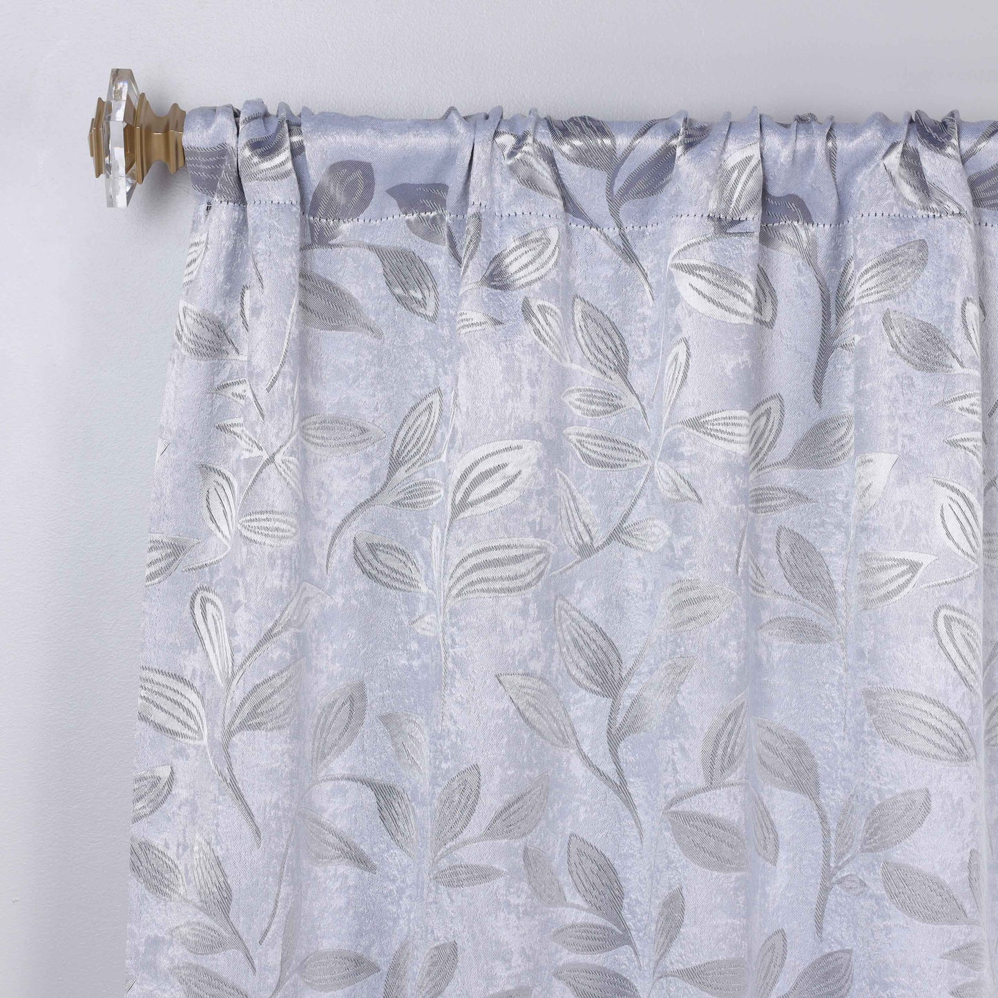 Leaves Washable Room Darkening Blackout Curtain Panels. Set of 2