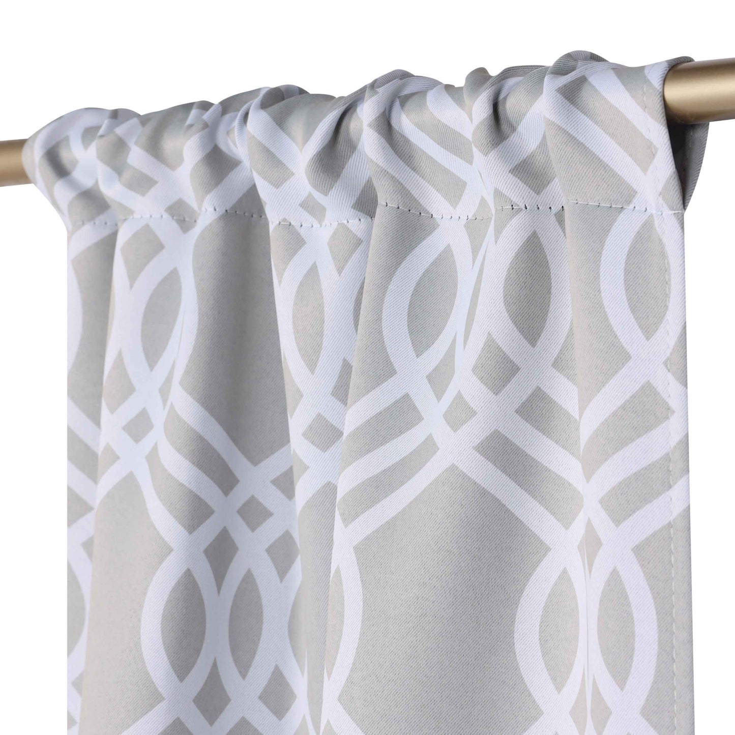 Ribbon Trellis Washable Room Darkening Blackout Curtains. Set of 2