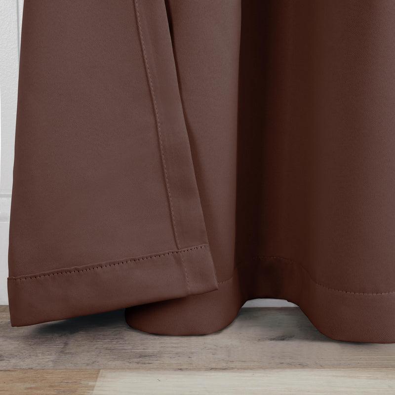 Rod Pocket Room Darkening Solid Blackout Curtains. Set of 2