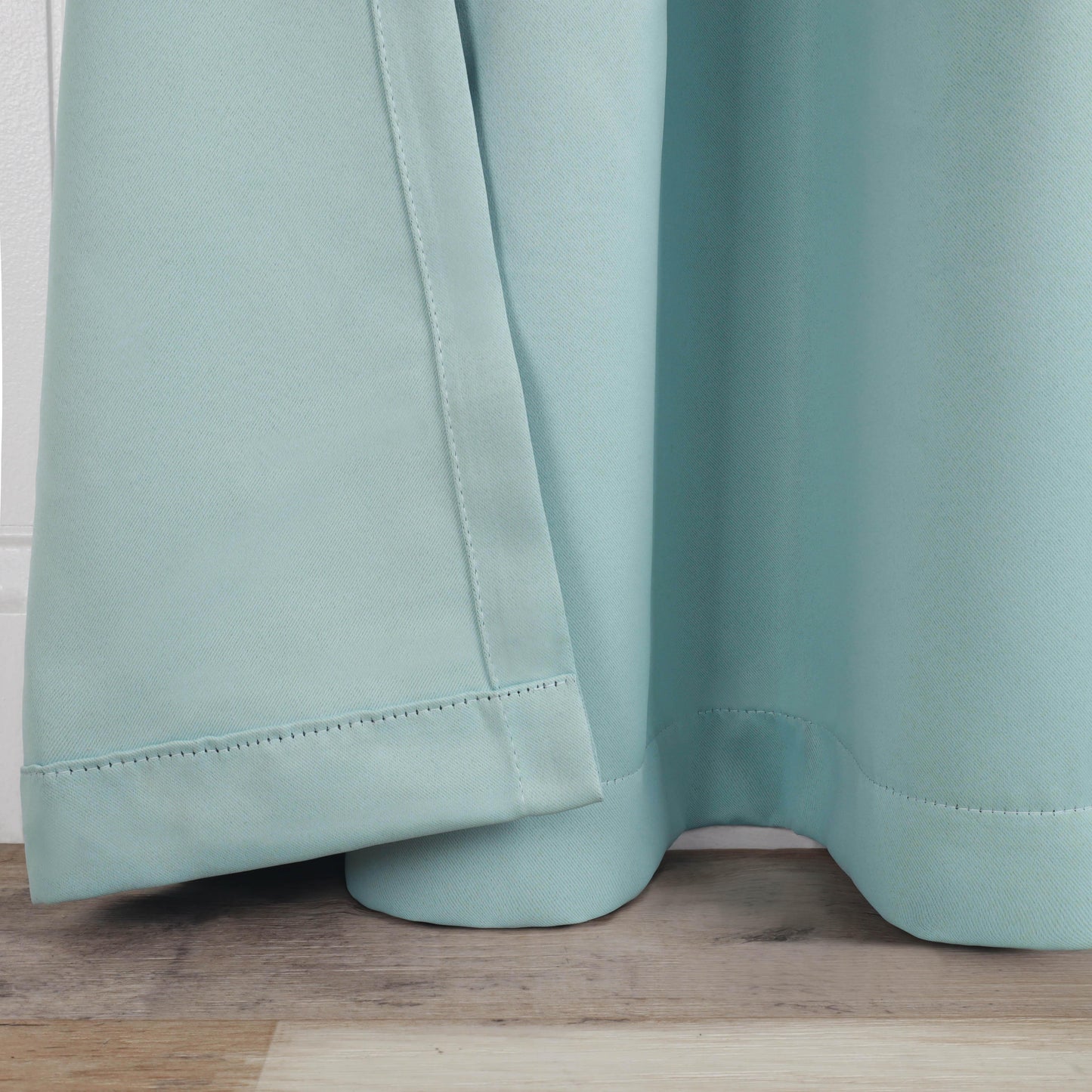 Solid Machine Washable Room Darkening Blackout Curtains. Set of 2