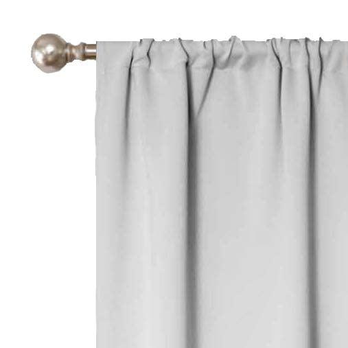 Solid Machine Washable Room Darkening Blackout Curtains. Set of 2
