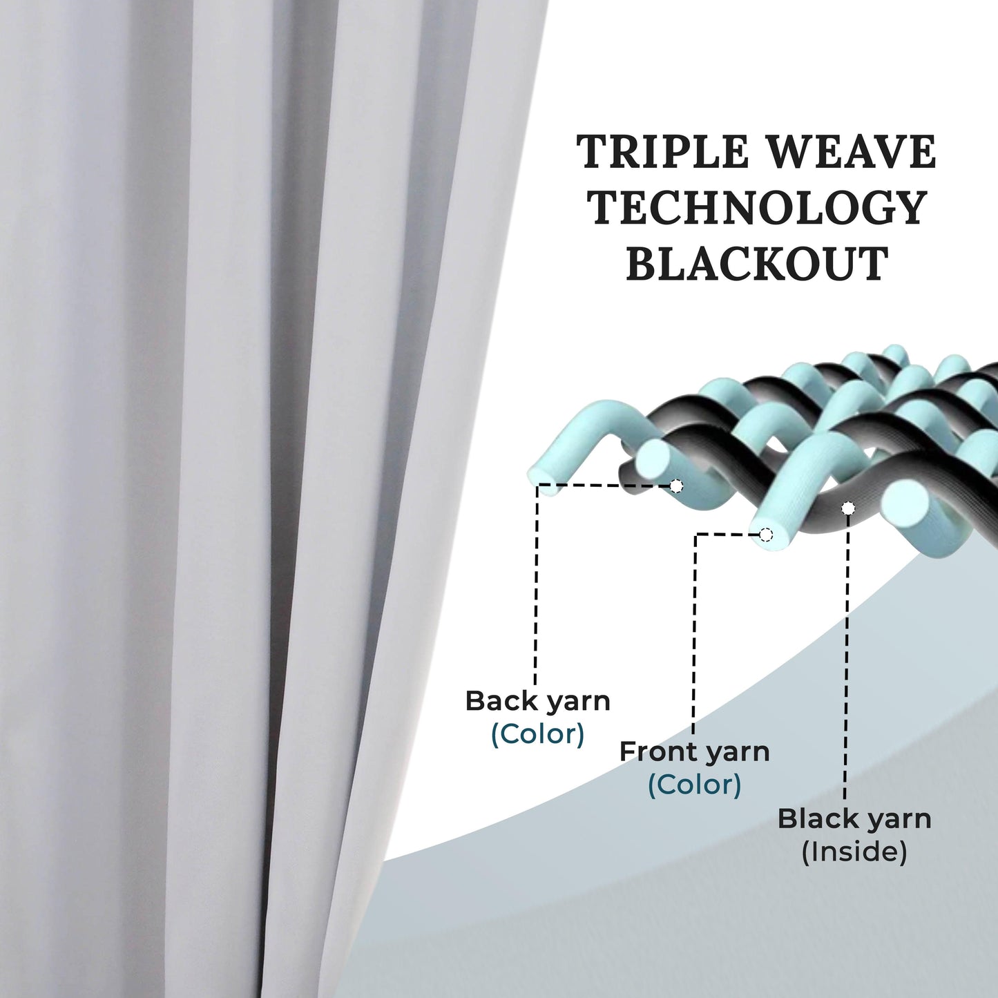 Solid Machine Washable Room Darkening Blackout Curtains. Set of 2