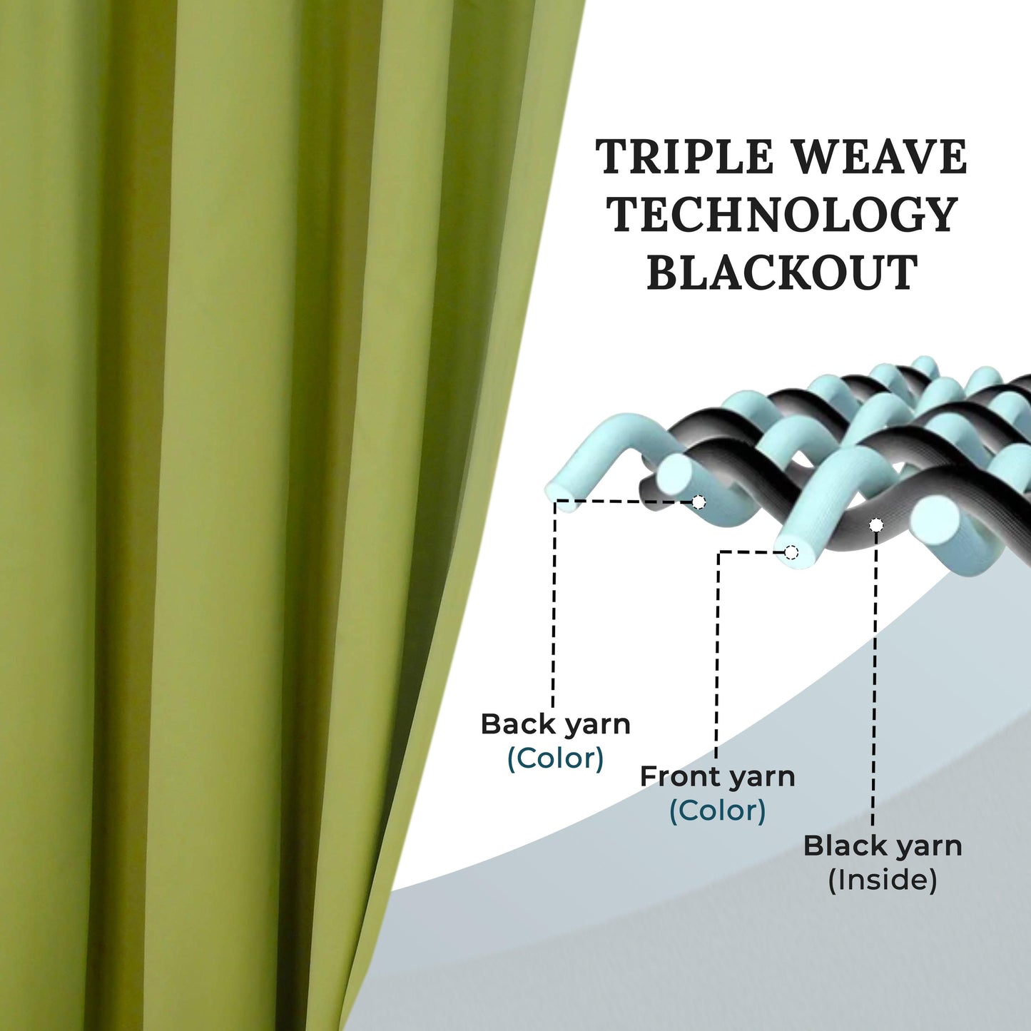 Solid Machine Washable Room Darkening Blackout Curtains. Set of 2