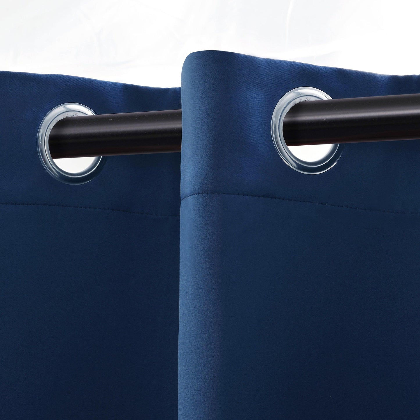 Solid Machine Washable Room Darkening Blackout Curtains. Set of 2