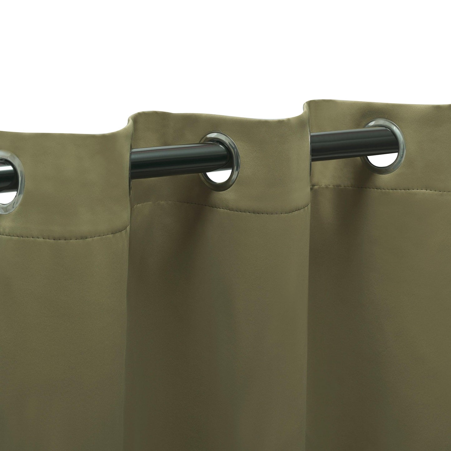Solid Machine Washable Room Darkening Blackout Curtains. Set of 2