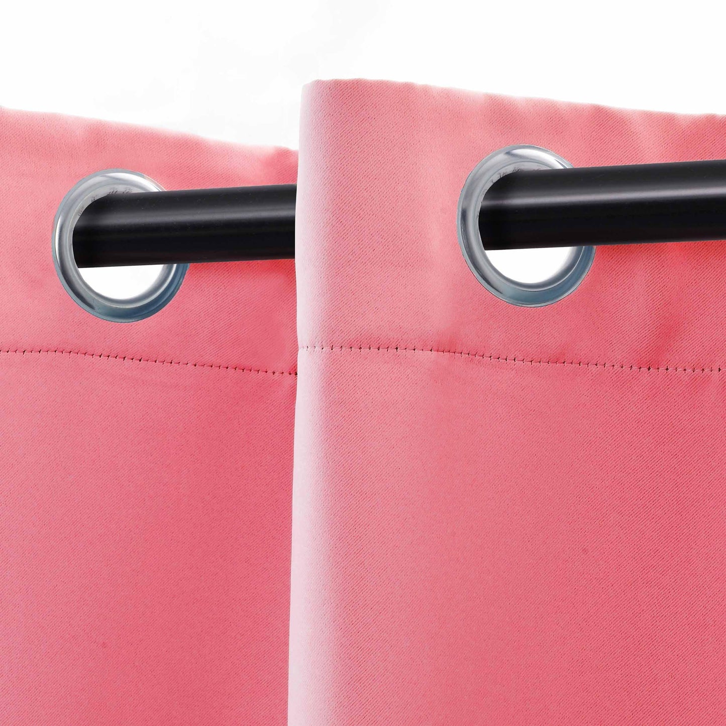 Solid Machine Washable Room Darkening Blackout Curtains. Set of 2