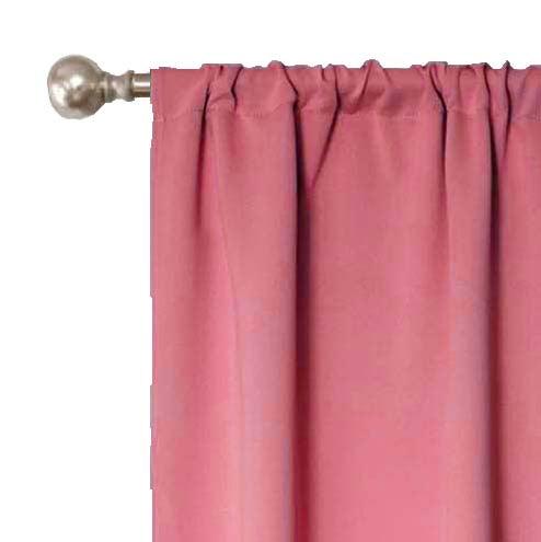 Solid Machine Washable Room Darkening Blackout Curtains. Set of 2
