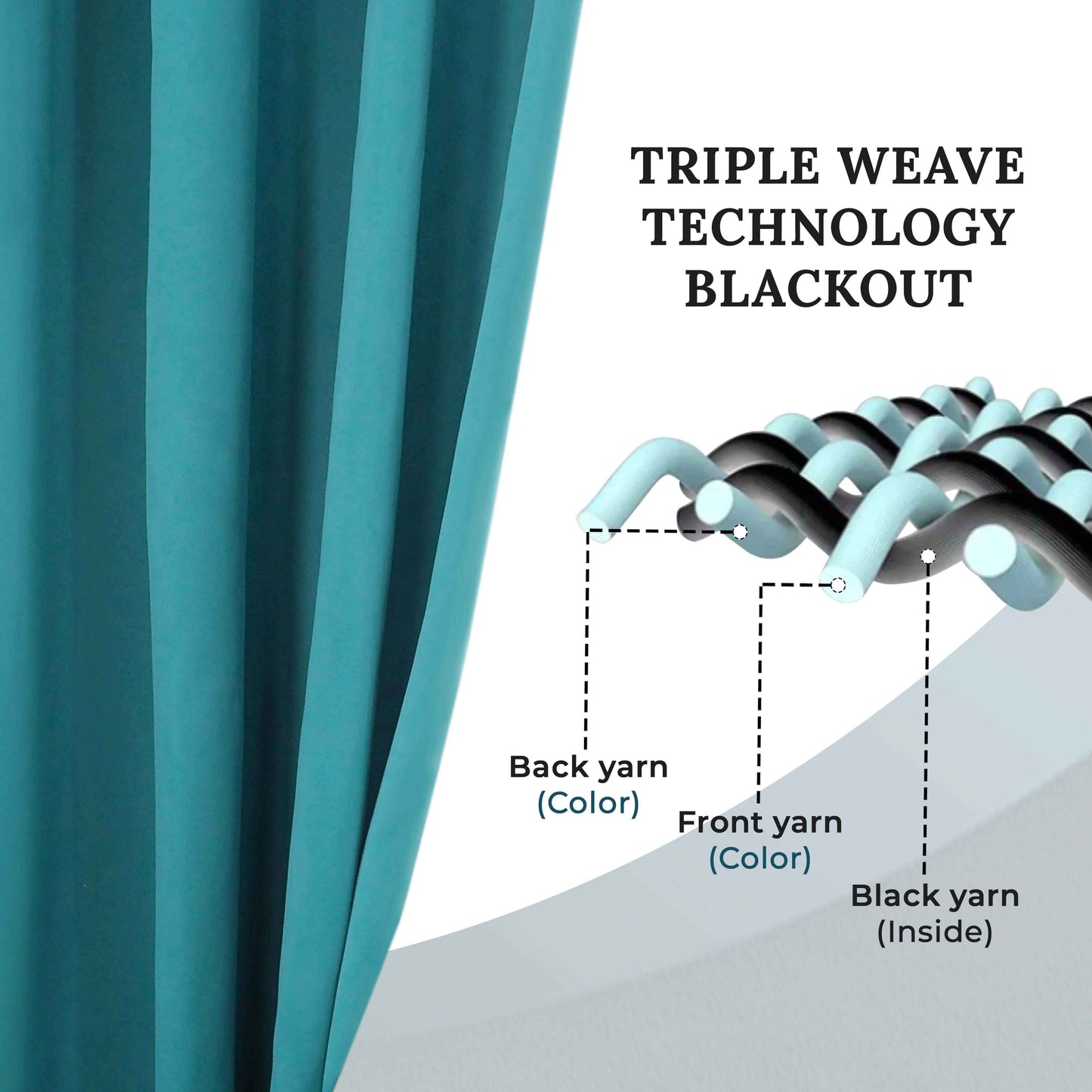 Solid Machine Washable Room Darkening Blackout Curtains. Set of 2