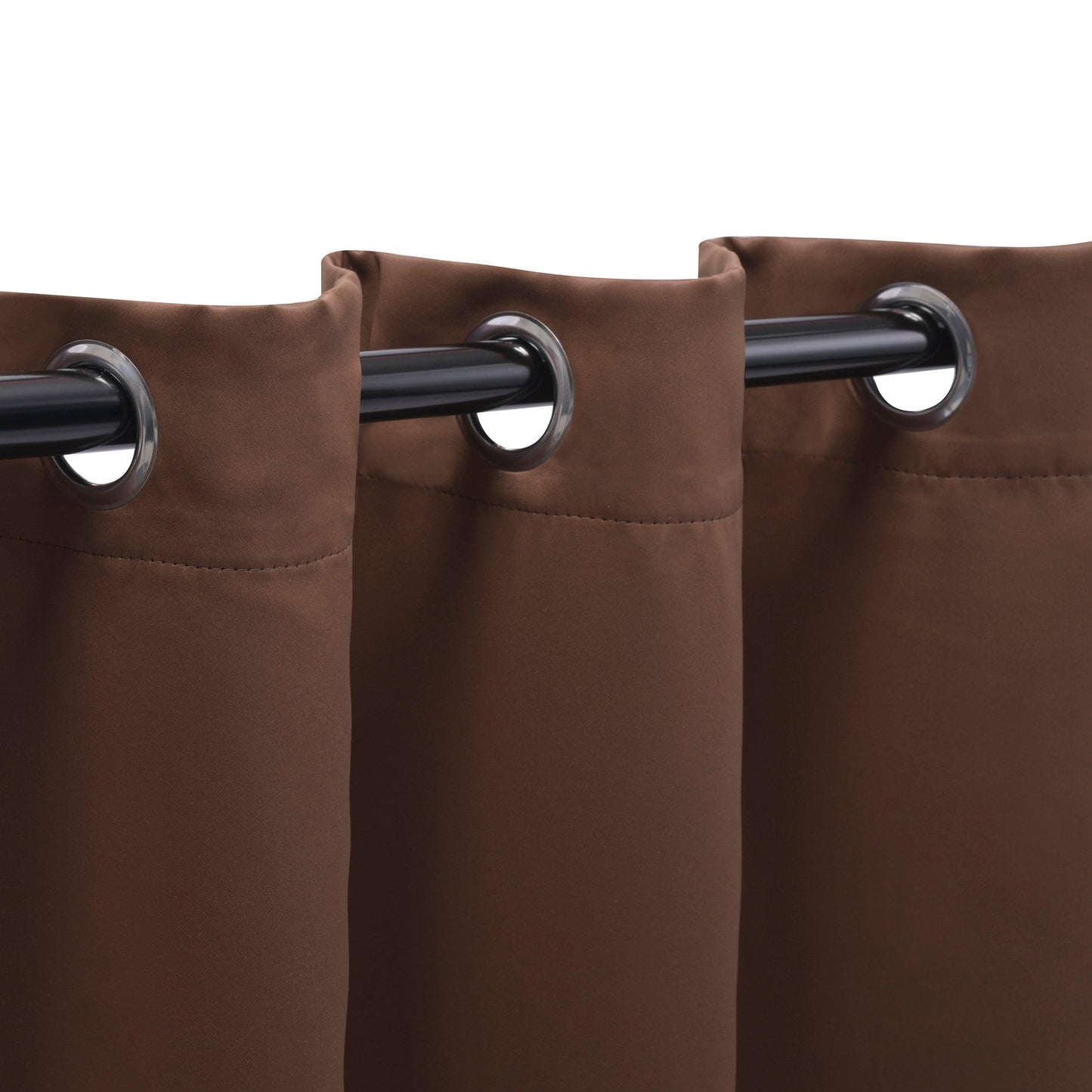 Solid Machine Washable Room Darkening Blackout Curtains. Set of 2