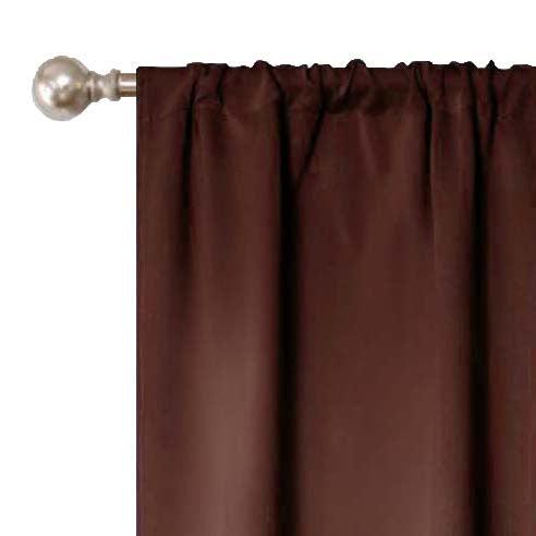Solid Machine Washable Room Darkening Blackout Curtains. Set of 2
