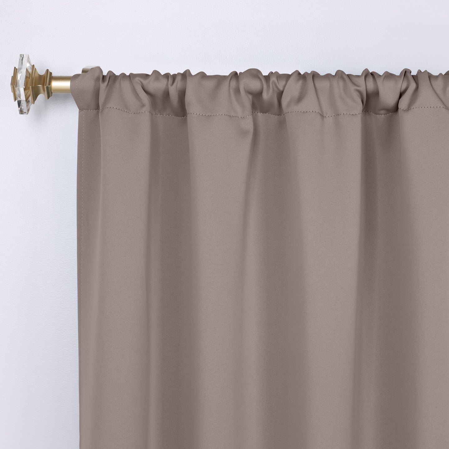 Solid Room Darkening Rod Pocket Blackout Curtain Panels. Set of 2