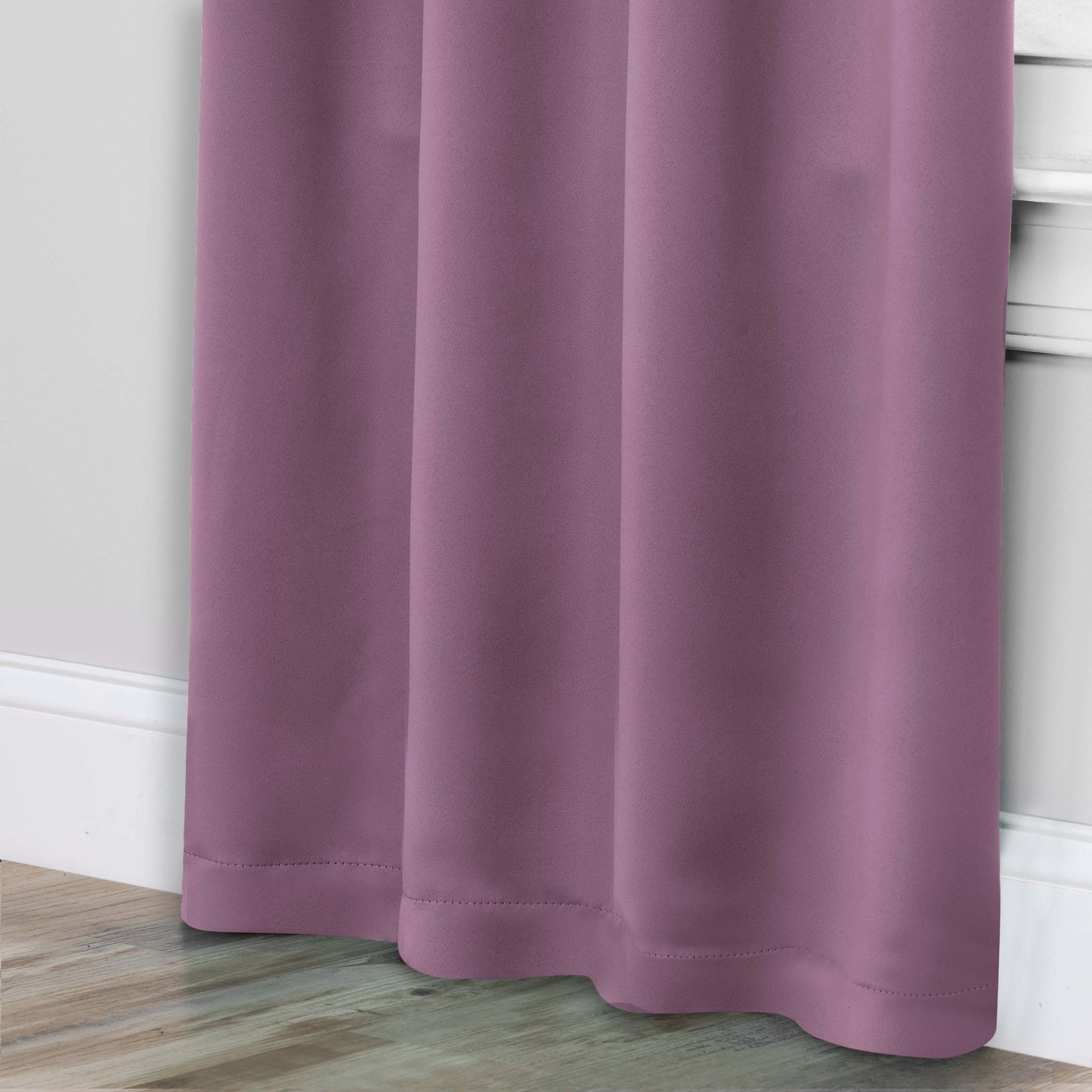 Solid Room Darkening Rod Pocket Blackout Curtain Panels. Set of 2