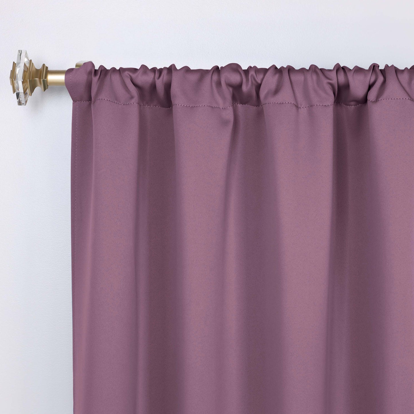 Solid Room Darkening Rod Pocket Blackout Curtain Panels. Set of 2