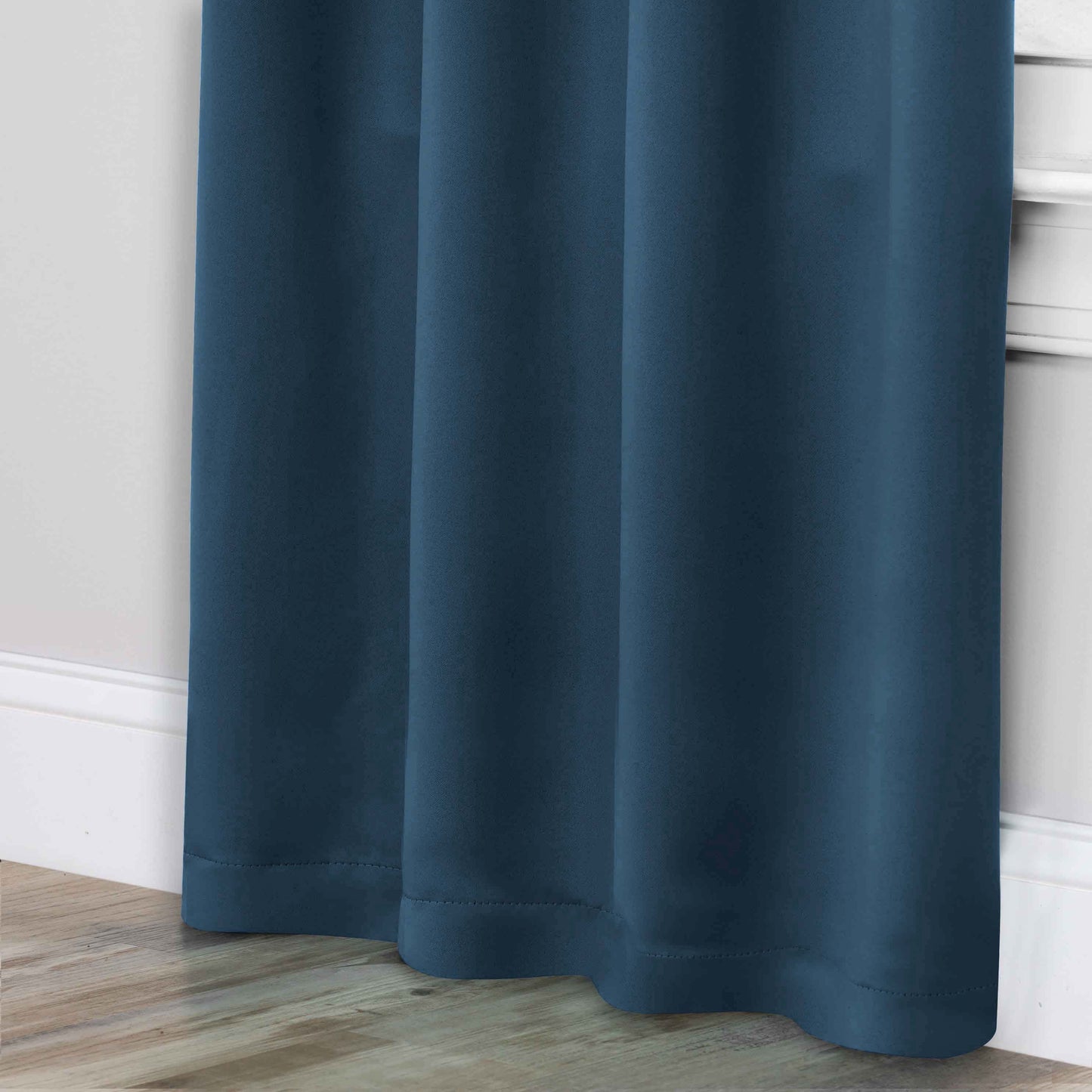 Solid Room Darkening Rod Pocket Blackout Curtain Panels. Set of 2