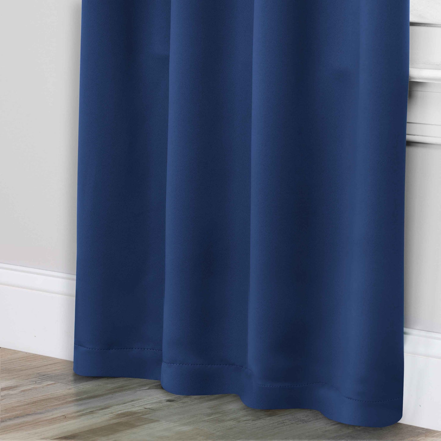 Solid Room Darkening Rod Pocket Blackout Curtain Panels. Set of 2