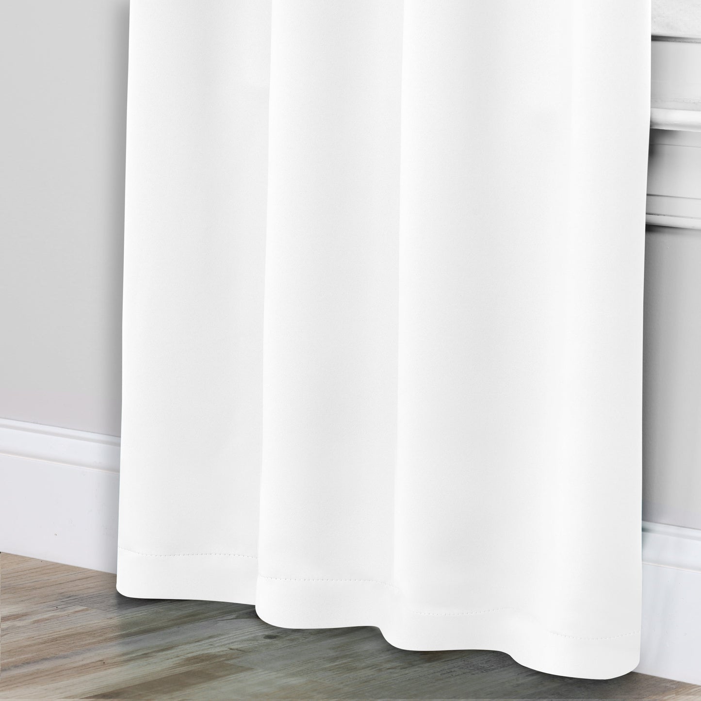 Solid Room Darkening Rod Pocket Blackout Curtain Panels. Set of 2