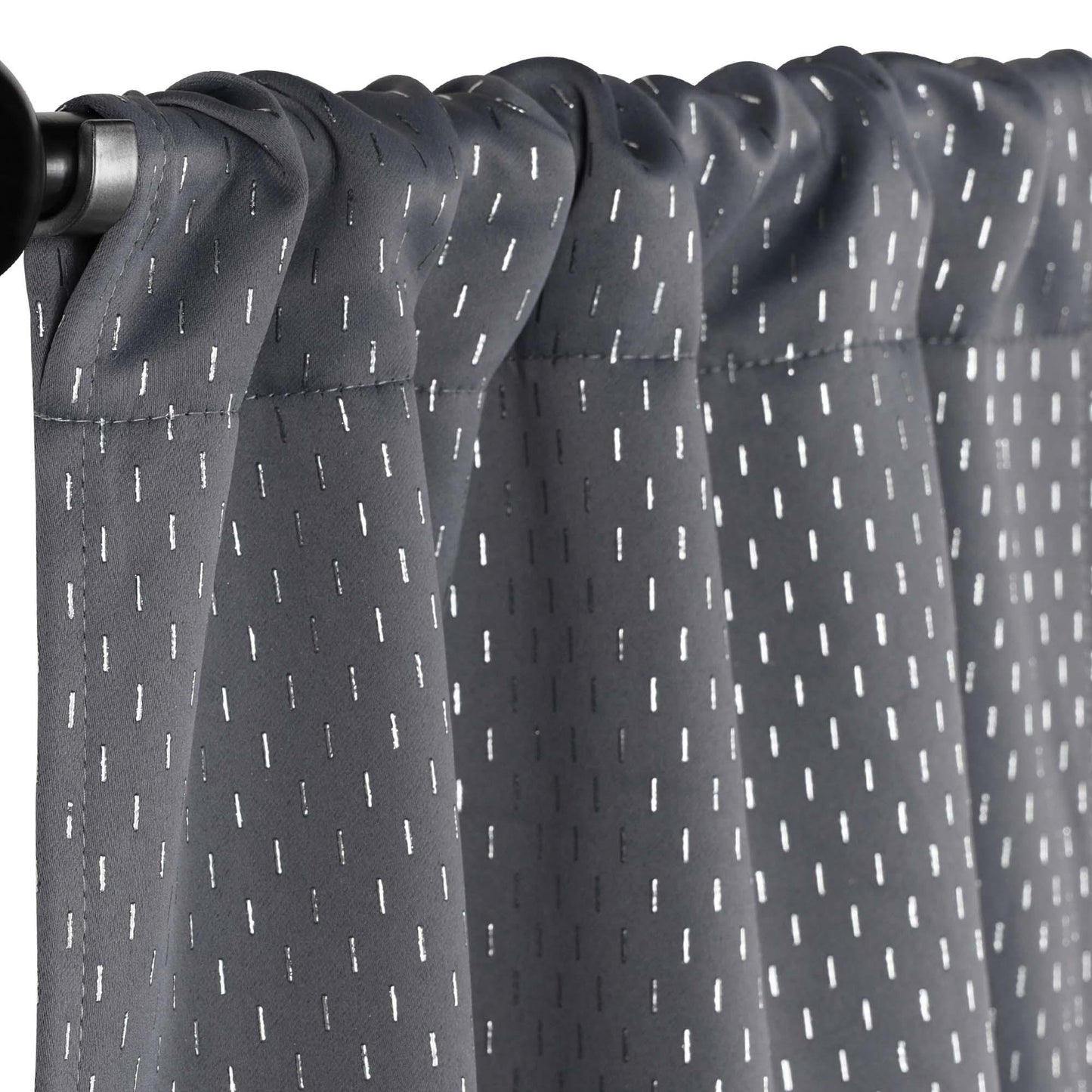 Modern Shimmer Washable Room Darkening Blackout Curtains. Set of 2