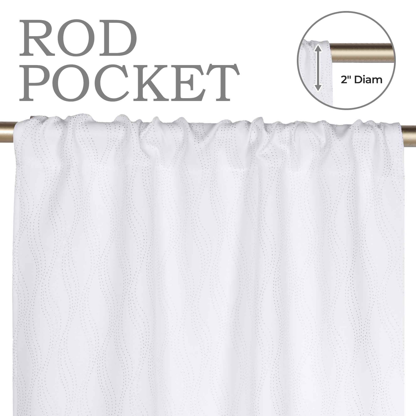 Zuri Textured Waves Room Darkening Blackout Curtains. Set of 2