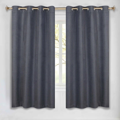 Nyan 100% Blackout Machine Washable Grommet Curtains. Set of 2 Panels