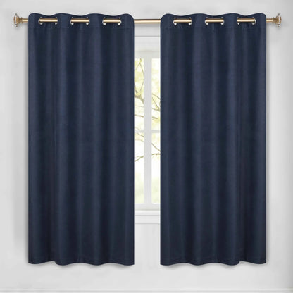 Nyan 100% Blackout Machine Washable Grommet Curtains. Set of 2 Panels