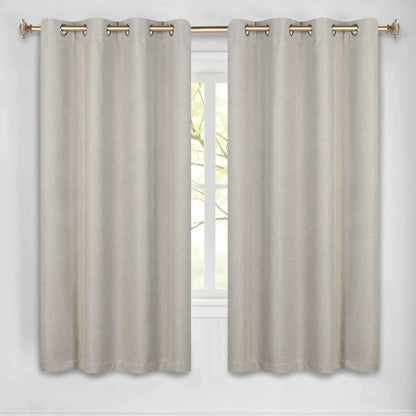 Nyan 100% Blackout Machine Washable Grommet Curtains. Set of 2 Panels