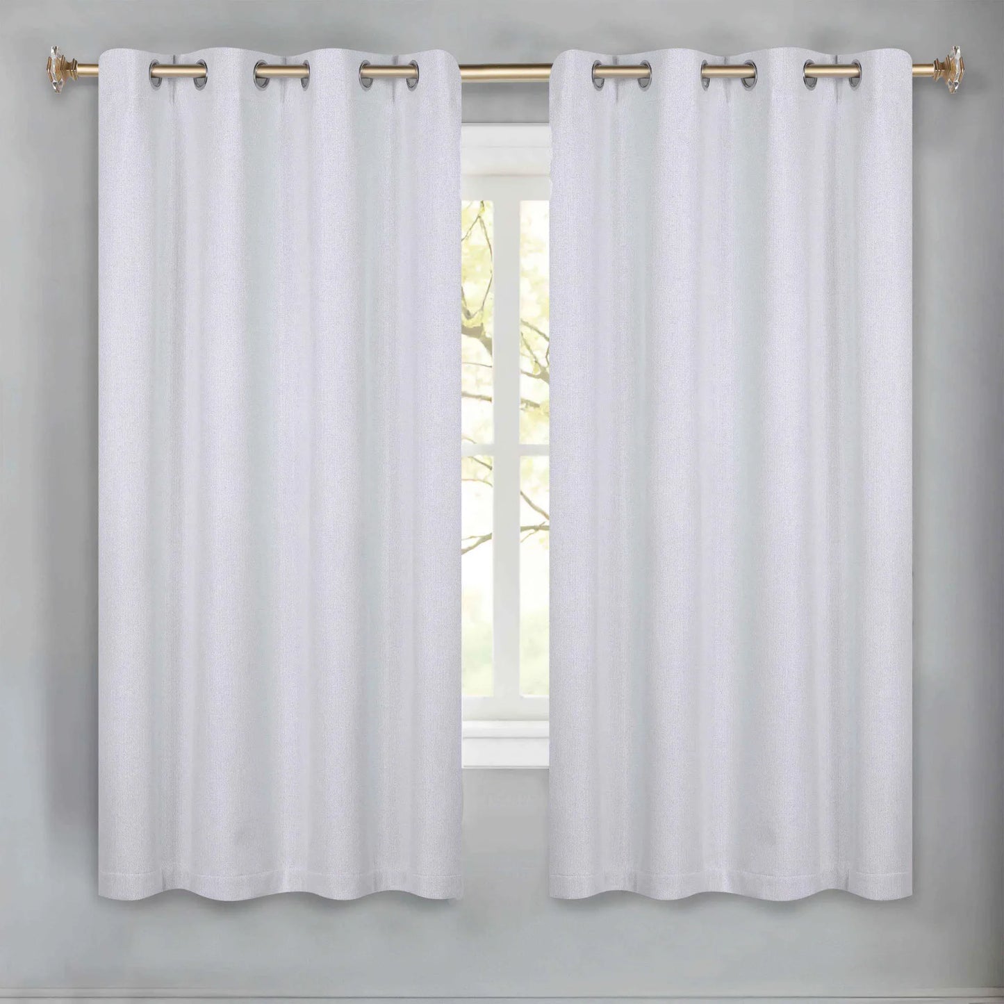 Nyan 100% Blackout Machine Washable Grommet Curtains. Set of 2 Panels